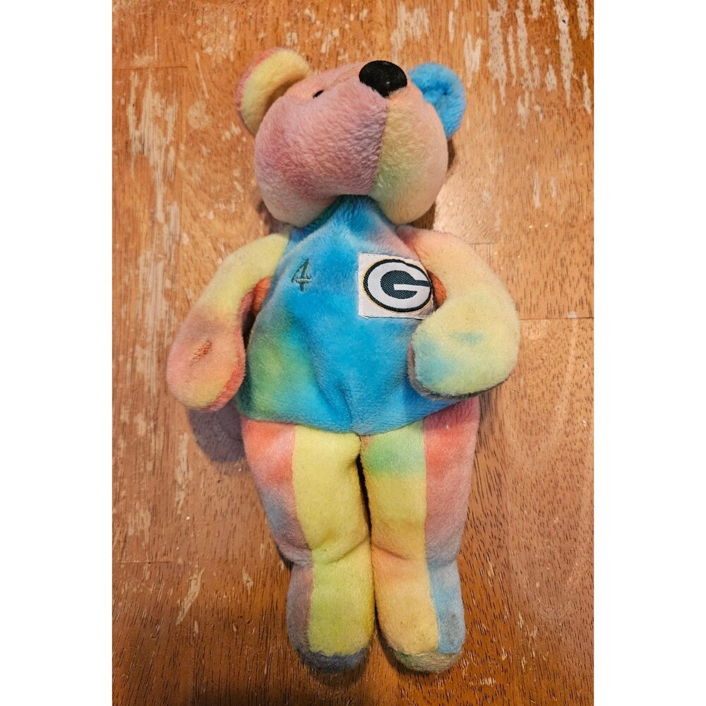 Greenbay Packers NFL Brett Favre #4 Beanie Baby Tie Dye Plush QB Club